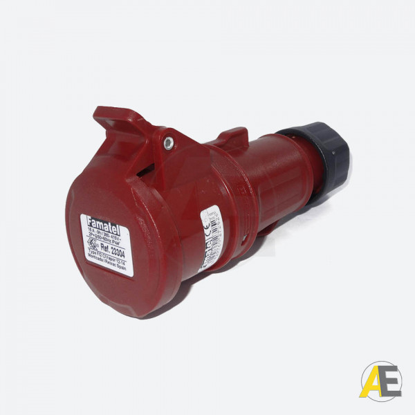 Tomada Industrial 16A - 380/440V - 2P+T 9H - IP44 23304 - Famatel Cód. 102606