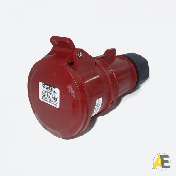 Tomada Industrial 32A - 380/440V - 2P+T  9H - IP44 23305 - Famatel Cód. 102616