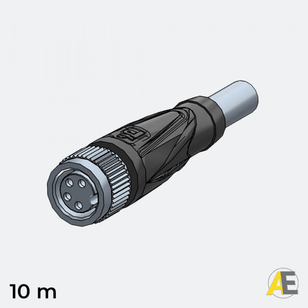 Cabo Conector Reto M8 / 4 Polos -   V31-GM-10M-PUR Pepperl+Fuchs Cód. 101626