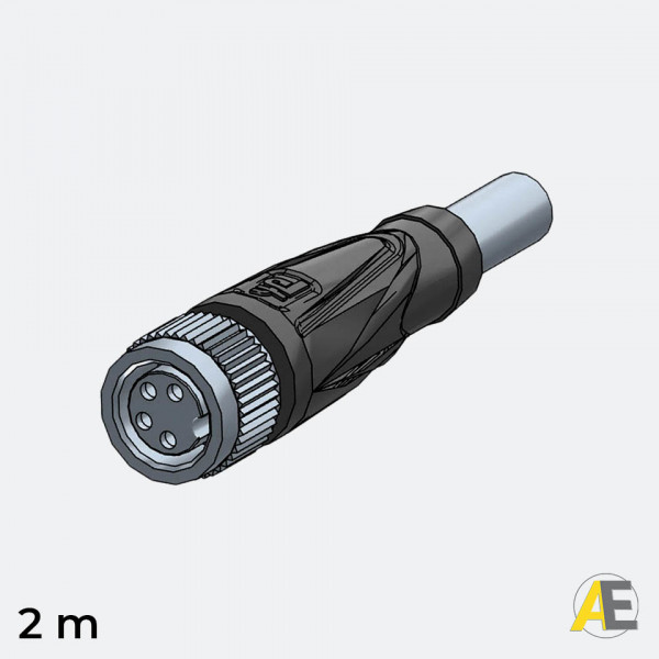 Cabo Conector Reto M8 / 4 Polos -   V31-GM-2M-PUR Pepperl+Fuchs Cód. 101624