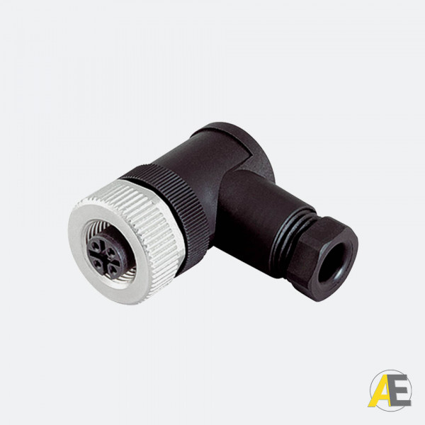 Conector Angular 90° M12 / 4 polos Fêmea - Pepperl+Fuchs Cód. 101462