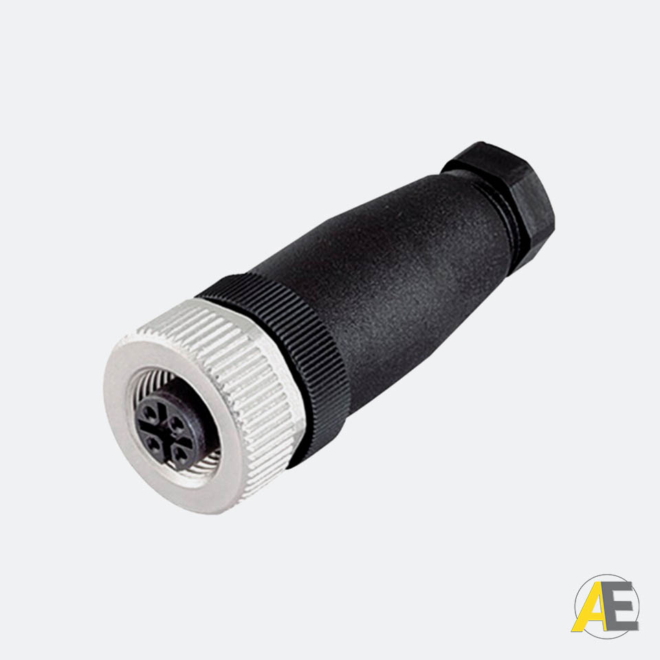 Conector Reto M12 / 4 polos Fêmea - Pepperl+Fuchs Cód. 100458