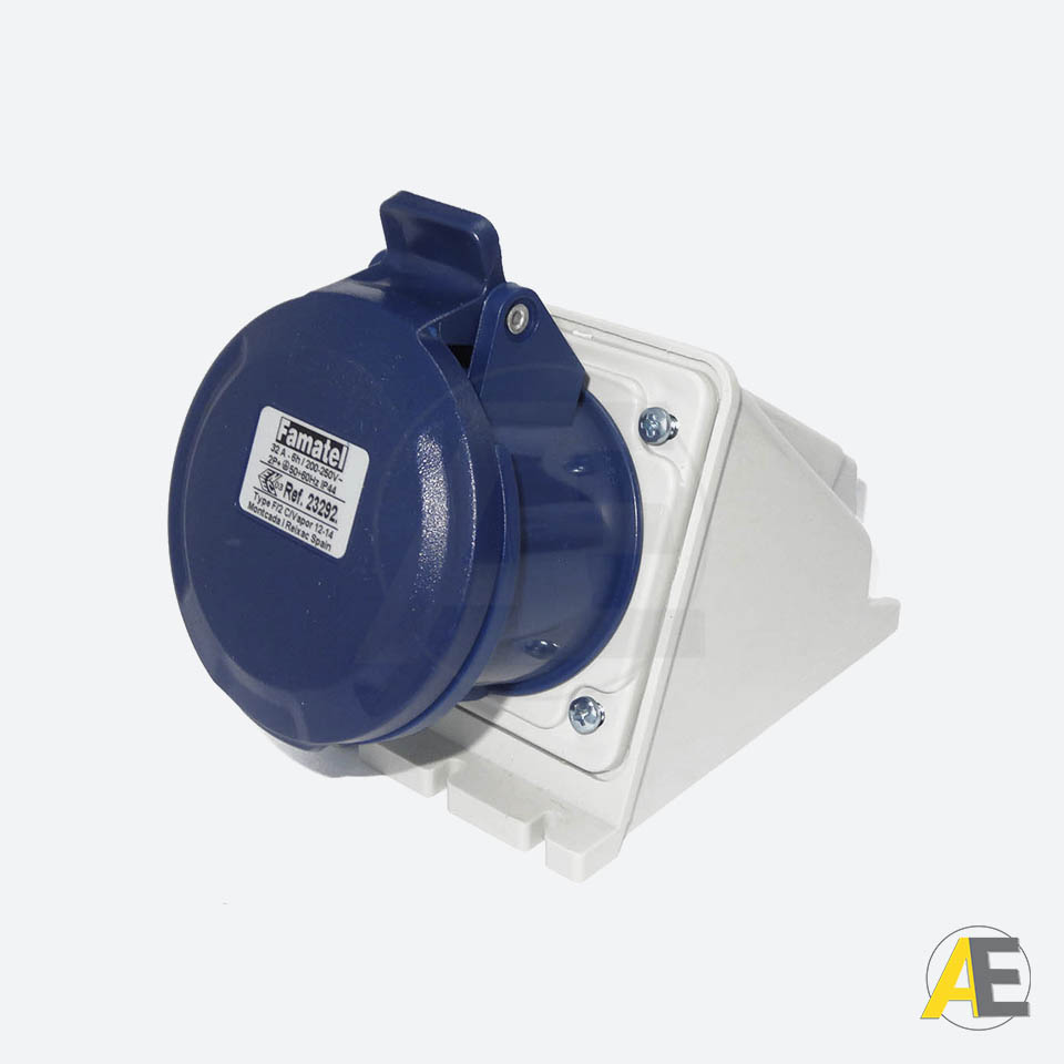Tomada de Sobrepor 32A - 220/240V - 3P+T+N 6H - IP44 23292 - Famatel Cód. 102747